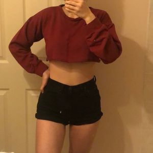 NWOT PrettyLittleThing Cut Off Crop Longsleeve